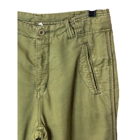 Free People green relaxed fit pants size 8 - Picture 3 of 4
